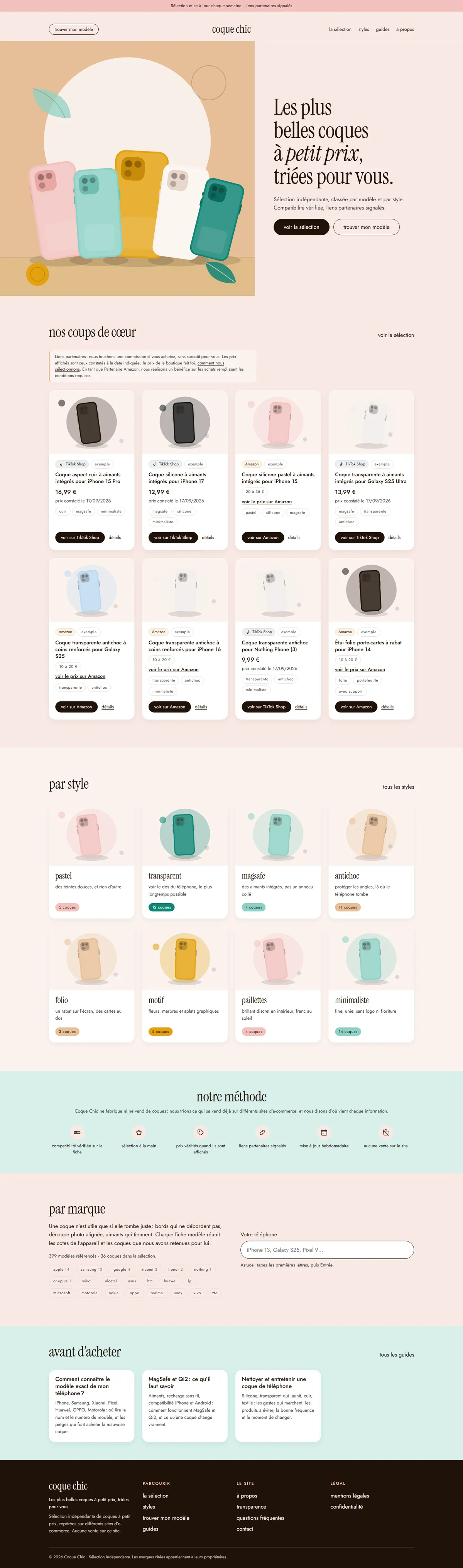 Full page of coquechicfr.com
