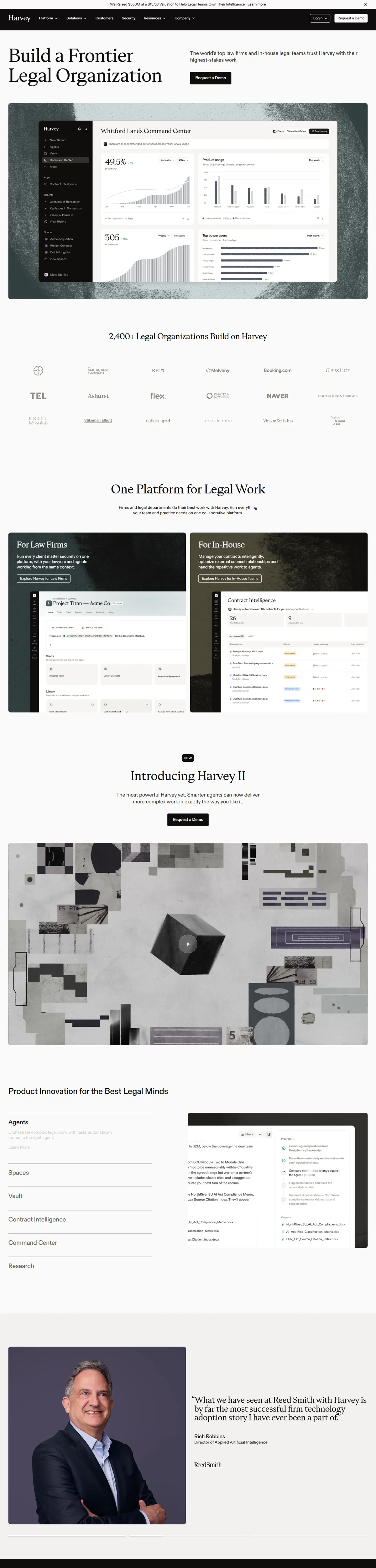 Full page of harvey.ai
