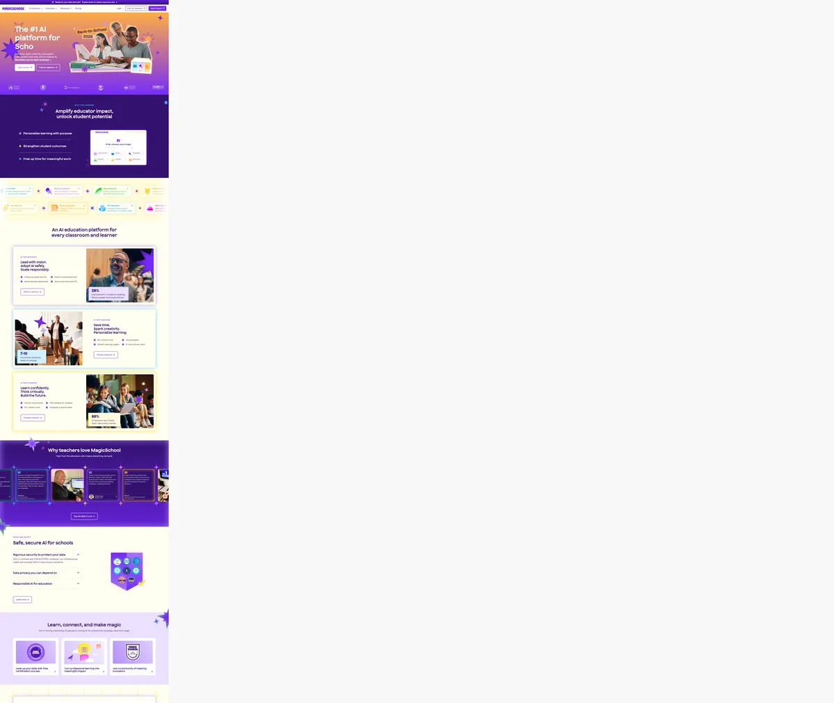 Full page of magicschool.ai