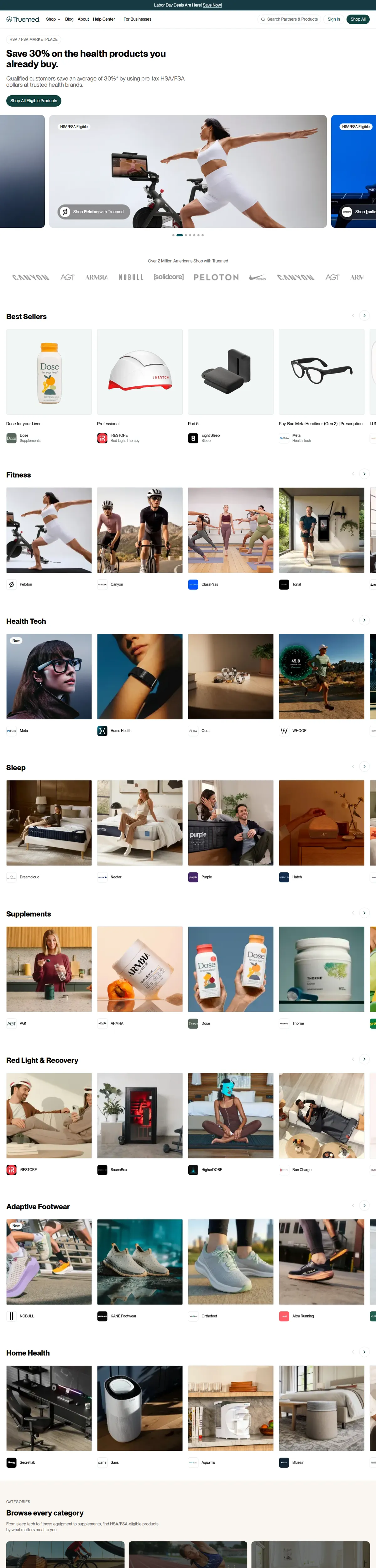Full page of truemed.com